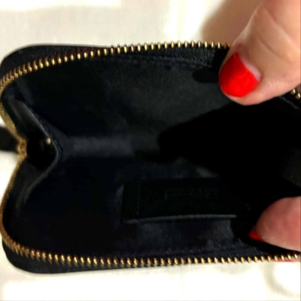 VERSACE Black All Over Medusa Stud Zip Card Holder Wallet - Picture 5 of 11